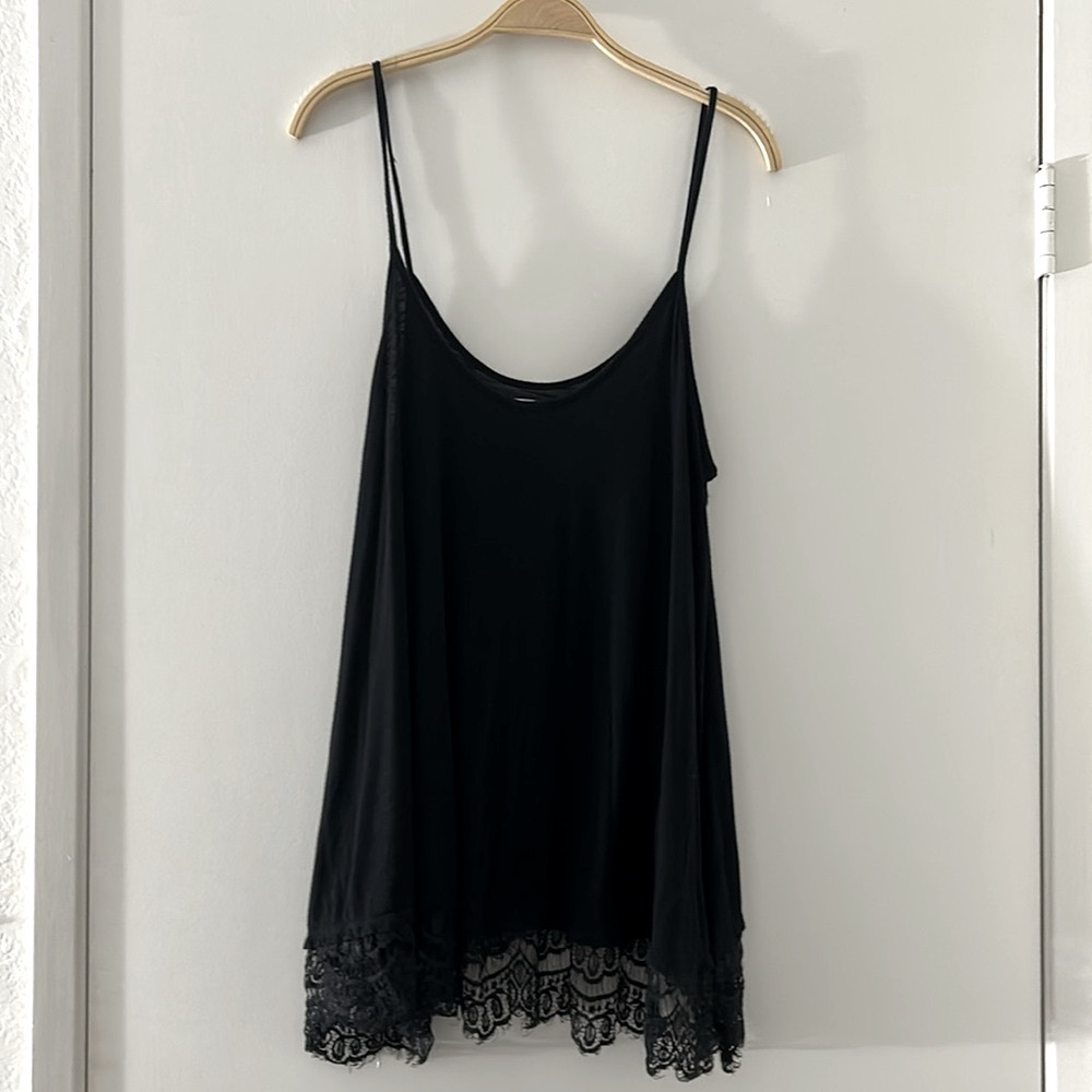 SOLD Asymmetrical White and Black Camisoles. THIS LISTING HAS BEEN SOLD - Picture 2 of 7